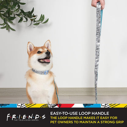 Friends TV Show City Doodle Dog Leash, 4 Ft (48 Inches) | Cute Blue Dog Leash Easily Attaches to Any Collar or Harness
